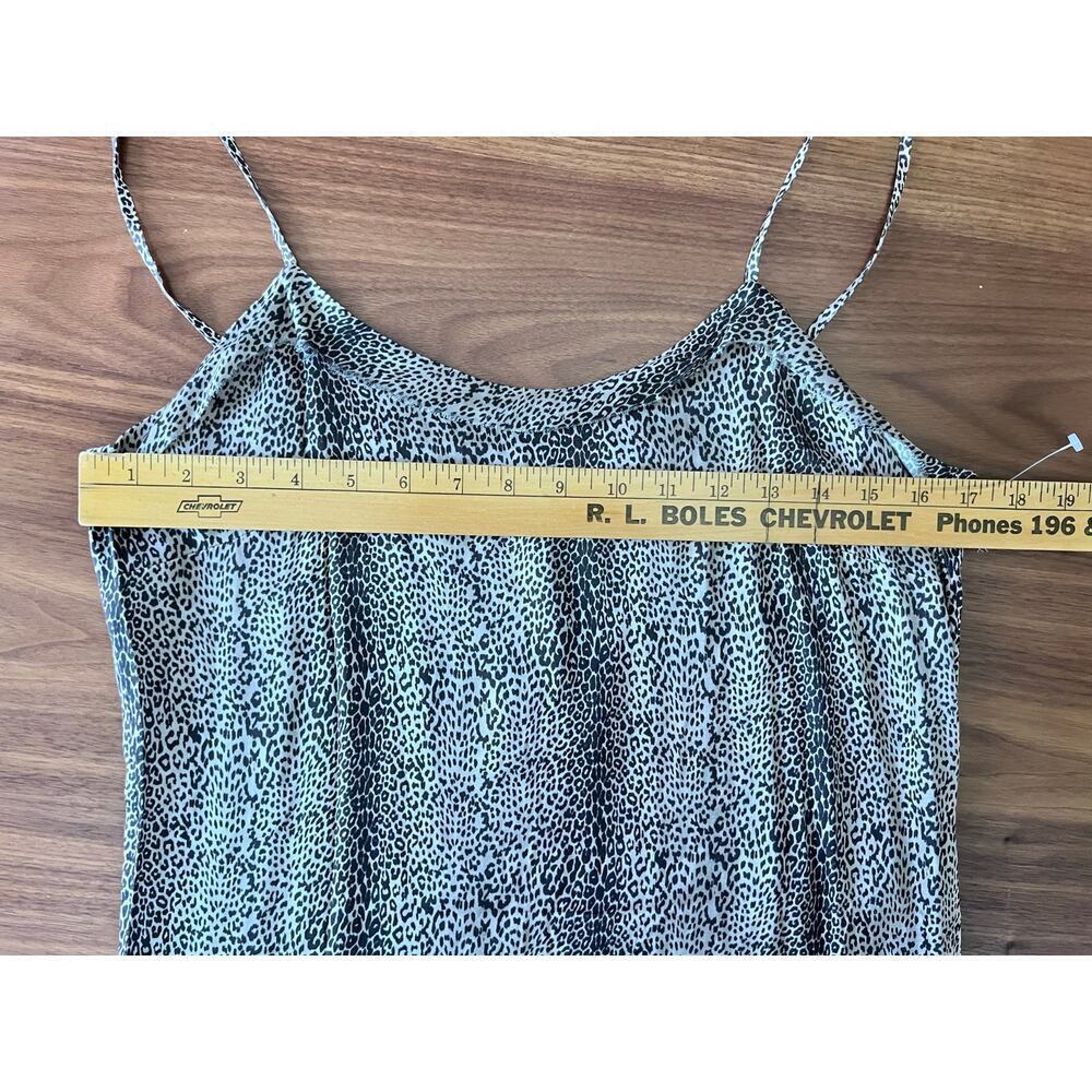 ☀️Chaser NWT Leopard Print Slip Dress Midi Spaghetti Strap Neutral Size Small - Picture 4 of 6